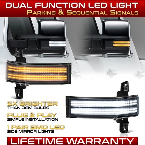 [PLUG&PLAY] 14-18 Chevy Silverado/GMC Sierra LED Towing Mirror Turn Signal Light