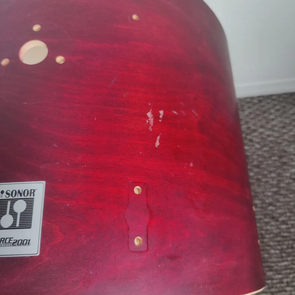 Sonor Force 2001 Bass Drum Shell 22”x16” Bare Wood Project #NB68 - Image 3 of 4
