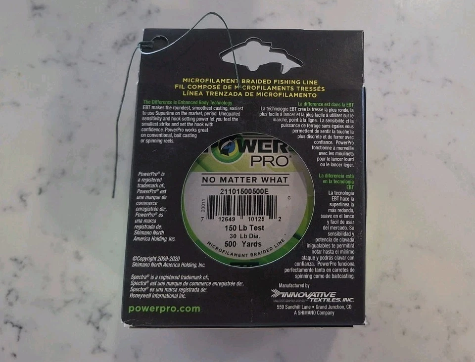 PowerPro  Braided Fishing Line - Moss Green  150lb  500yd/455m (21101500500E) - Image 2 of 3