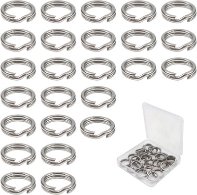 30 Stück Spaltringe Klein 10 mm Edelstah Doppelte Split Ringe Schlüsselringe Fla