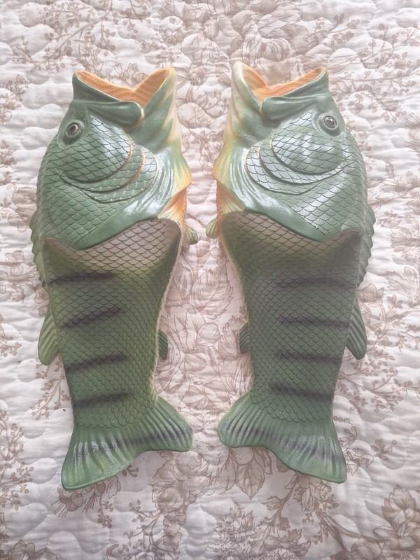 Rubber Fish Mens Flip Flop Sandles Size 48/49
