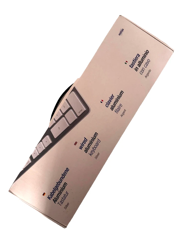 New Matias FK318S-UK Aluminium USB Keyboard For Mac OS QWERTY UK Layout Silver - Image 2 of 4