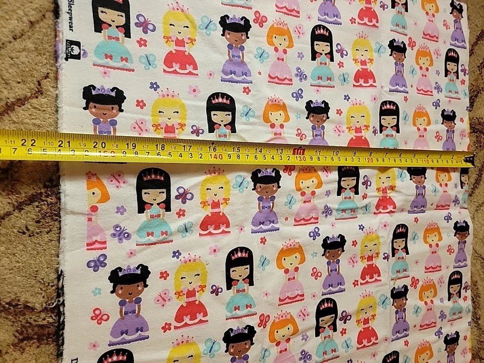 SUPER SNUGGLE FLANNEL FABRIC PRINCESSES JOANN 24" Hard To Find - Image 2 of 3