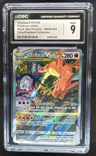 2019-2023 Pokemon SWSH Black Star Promos Charizard VST #SWSH262 CGC 9