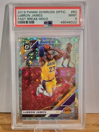 LeBron James PSA 9 Optic 2019 Fast Break Holo NBA Trading Card Basketball 🏀 #60