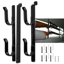 2 Truck Rear Window Rifle Shotgun Gun Holder Rack Vehicle Pickup Mount Back Tool
