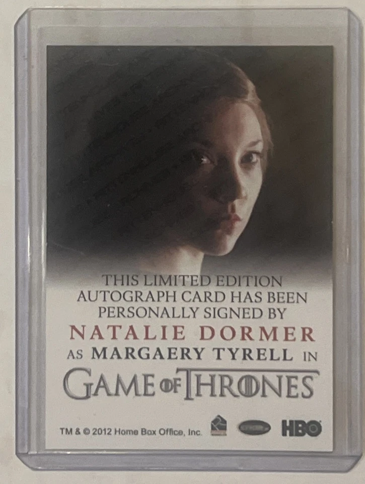 2014 Game of Thrones Season 3 AUTO AUTOGRAPH Natalie Dormer as Margaery Tyrell - Image 2 of 2