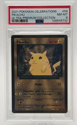 2021 Pokemon Celebrations Pikachu Ultra-Premium Collection #58 PSA 8