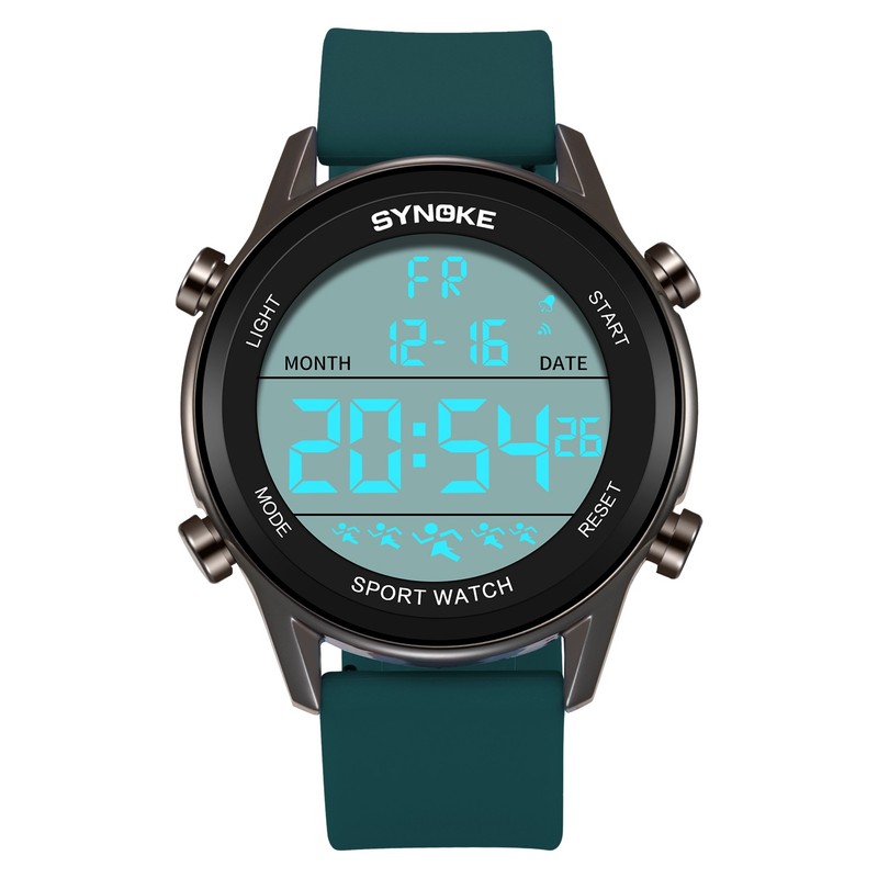 Ultra-Thin Large Dial Sports Digital Watch Waterproof Luminous Mens Womens Watch