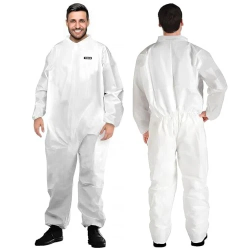 Disposable Coverall Painters Garment White Polypropylene Full Body Workwear - product listing photo