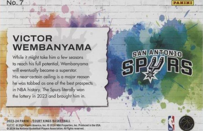 2023-24 Panini Court Kings - Victor Wembanyama #7 for sale | eBay
