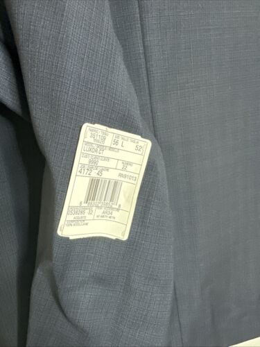 Giacca Jack Victor uomo 56L blu navy tuta 100% lana blazer e pantaloni - fantasia - Foto 8 di 12