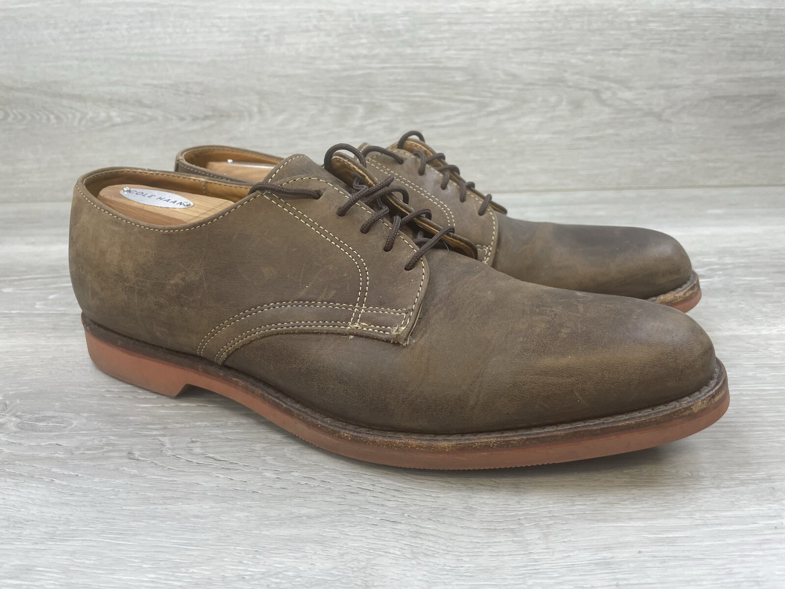 SAOLA Scarpe eleganti Cole Haan uomo derby pelle marrone vintage made in America classiche 12