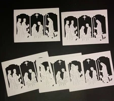 5 NATIVITY SCENE cardstock paper die cut embellishments