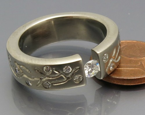 ANILLO DE TENSIÓN BRILLANTE INDIVIDUAL 0,46 QUILATES G/VSI - 500 PALADIO - Imagen 11 de 11
