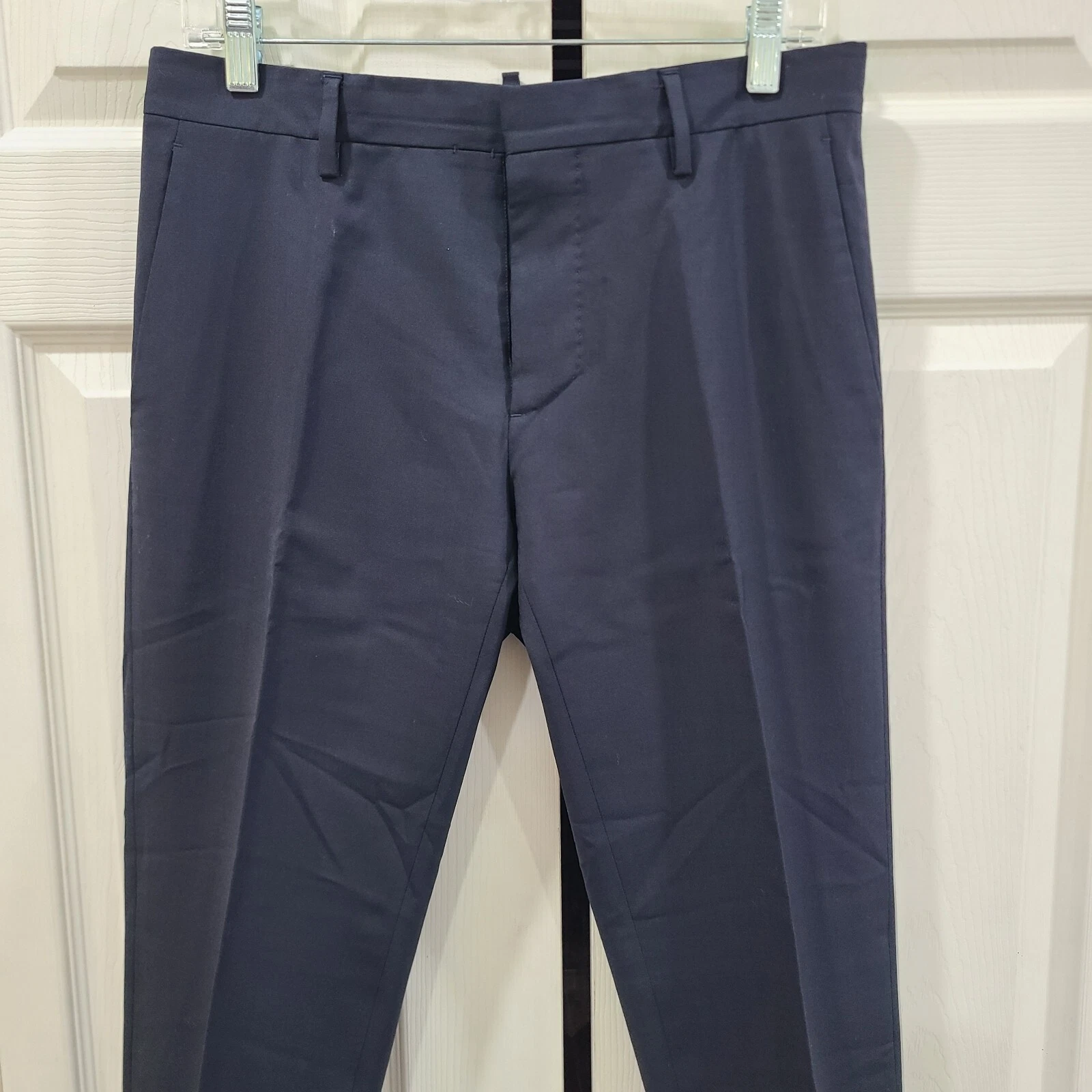 Dsquared2 Napoli Pantaloni Donna 46 US 10 Lana Piatti Anteriore Gamba Dritta