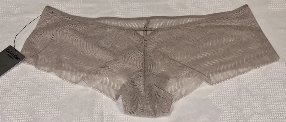 Женские хипстерские трусики CALVIN KLEIN Allover Sheer Sculpt Lace Atmosphere серые размер XL 8 - Изображение 4 из 4