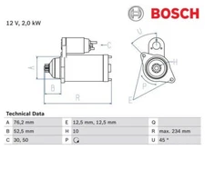 Starter Bosch 0986018500 for Skoda Roomster Fabia I VW Polo
