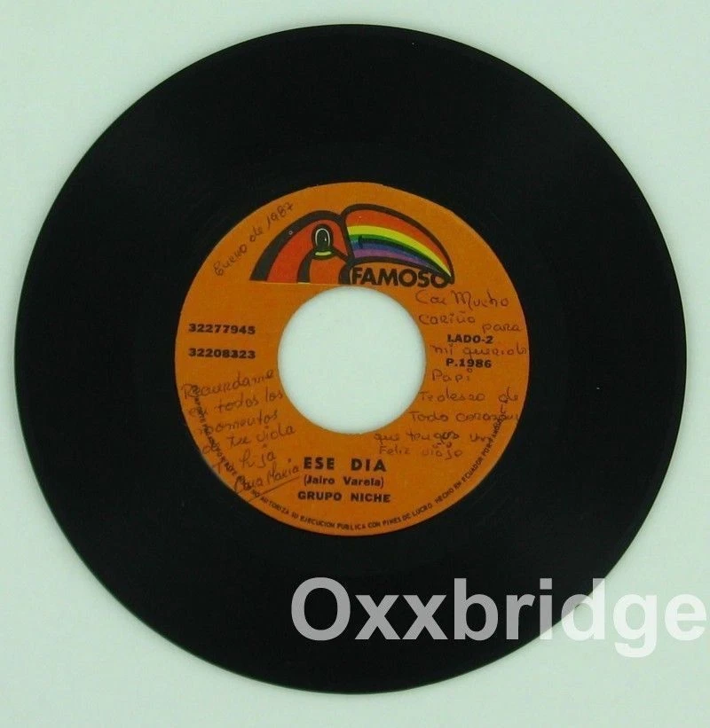 SALSA GRUPO NICHE Colombia FAMOSO Latin 45 Merengue Funk RARE VINYL Jairo Varela Foto 2 de 3