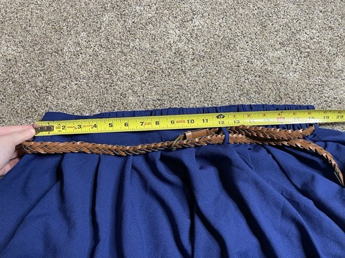 New! Modcloth Pull On A-Line Skirt Blue Flowy W/ Belt Women's Size 1X 1XL - Picture 7 of 7