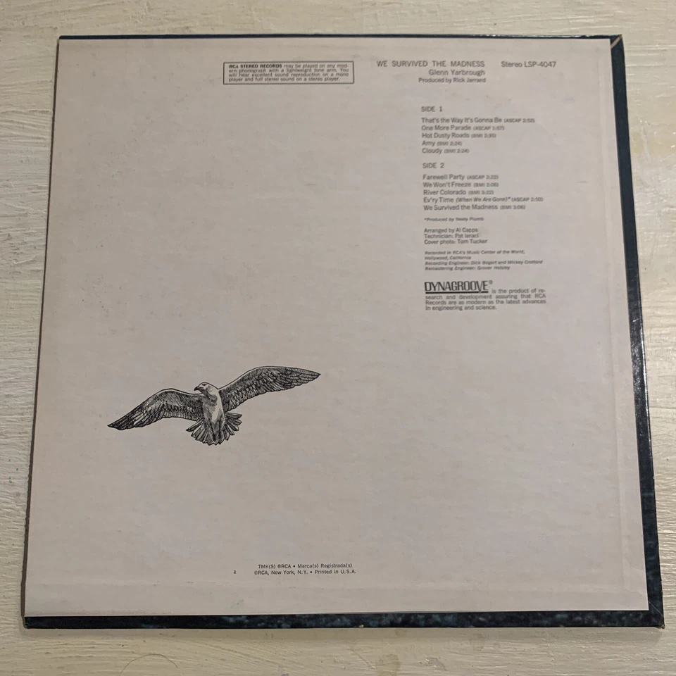 Glenn Yarbrough We Survived The Madness LP RCA Stereo Folk M-!!!! Foto 4 de 4