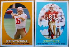 2007 Joe Montana Topps Promo # 16 of 22 & Jerry Rice Promo # 19 of 22 Card lot