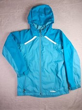 LL Bean Full Zip Fleece Lined Rain Jacket Size Youth Large Outdoor Outerwear