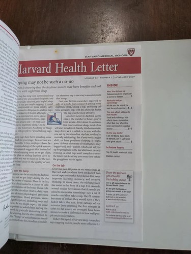 Lot Harvard Health Letter Binder w / 45+ (2006 - 2009) Harvard Medical School! - 第 6/12 張圖片