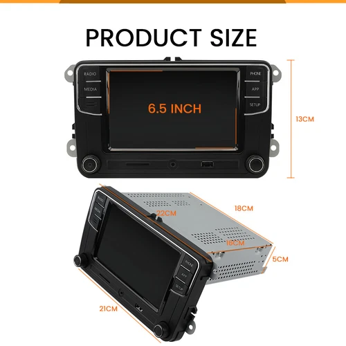 6.5" CarPlay Android Auto Radio RCD330 5538 RCD340G 187B Für VW Passat Jetta CC - Bild 3 von 11