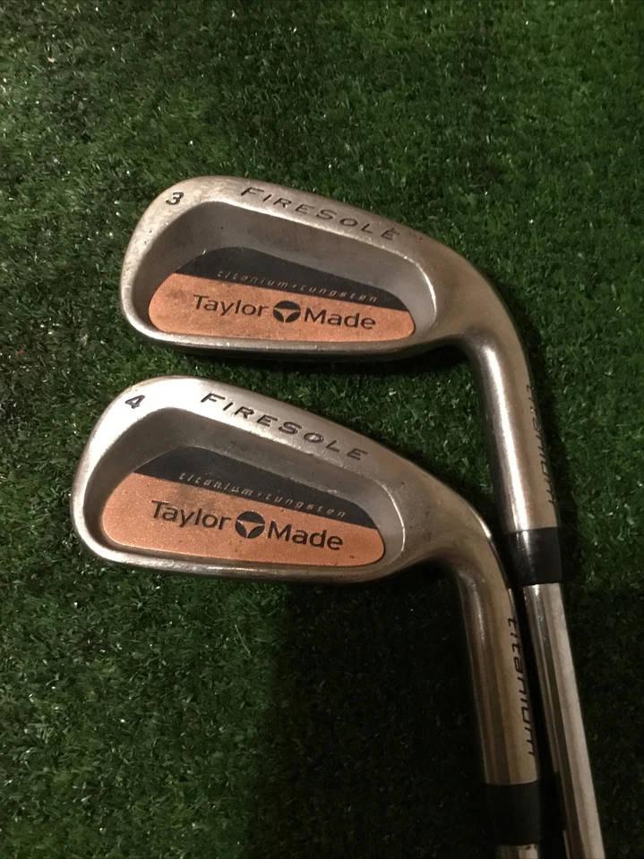 TaylorMade Firesole Tungsten Titanium 3-4 Irons Set Stiff Steel Shafts - Image 2 of 4