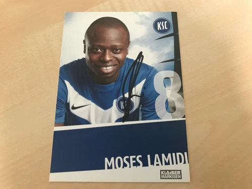 +++ autograph card Moses Lamidi Karlsruhe SC 2011/12 KSC 