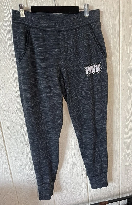 victoria-secret-vs dark logo athleisure sweatpants
