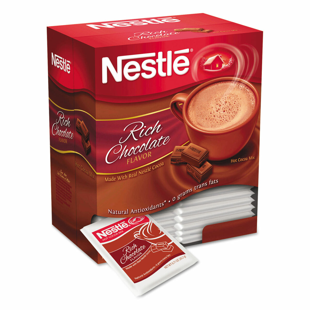 Hot Cocoa Mix, Rich Chocolate, .71oz, 50/Box Hot Cocoa Mix, Rich Chocolate, .71oz, 50/Box