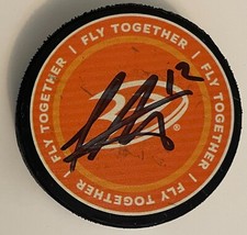 SONNY MILANO Anaheim Ducks signed puck Blue Jackets