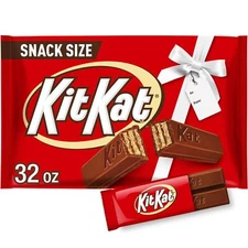 Bulk 2 Pound KIT KAT Milk Chocolate Wafer Snack Size Candy Bars 32 Ounce