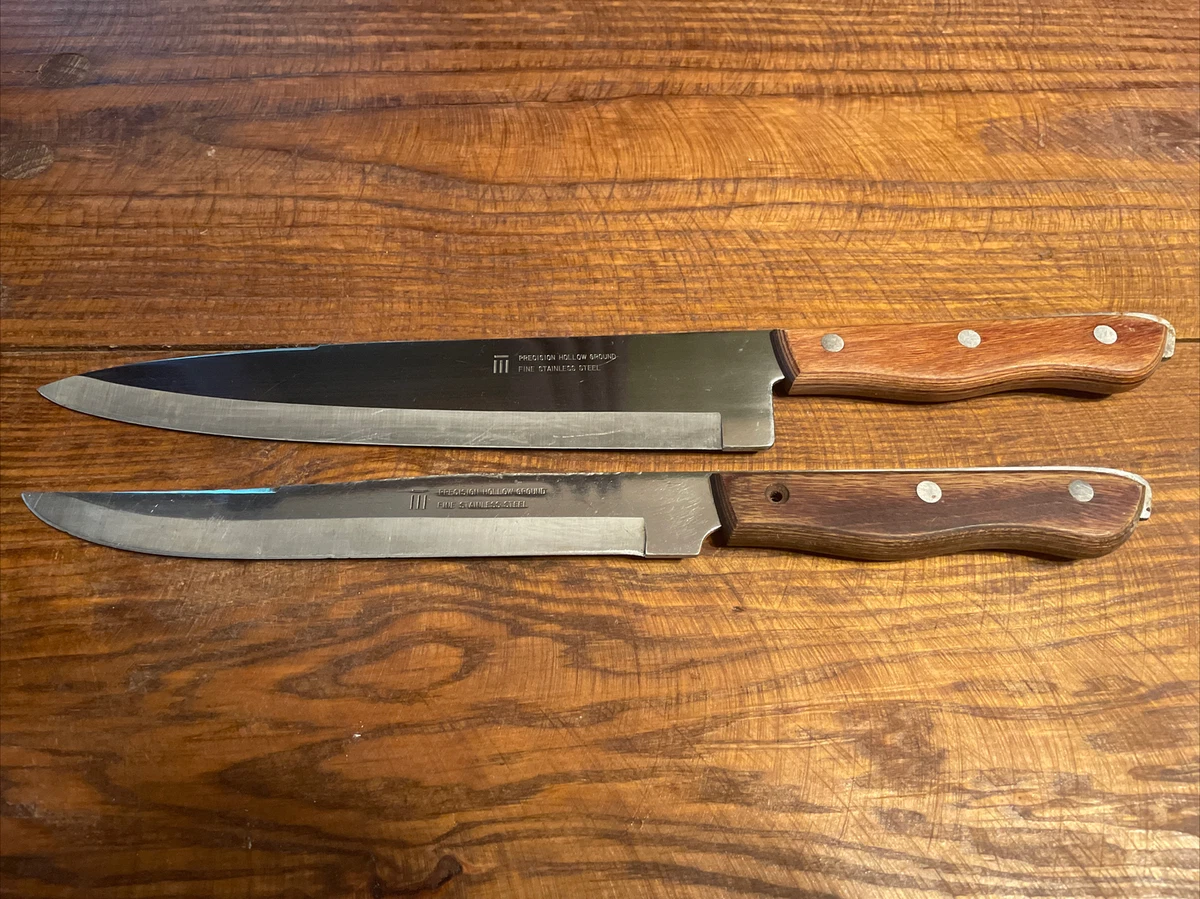 MAXAM Precision Hollow Ground Fine Stainless Steel Kitchen Knives SET OF 2