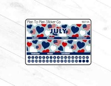 1007-5C July 8.5X11 Monthly View Planner Stickers.