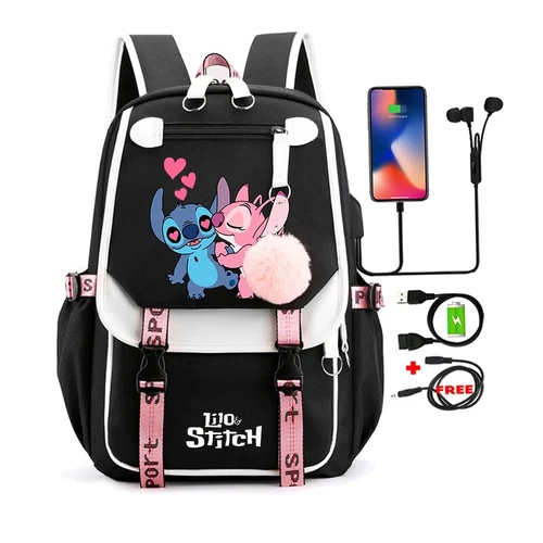 Zaino stampato punto Lilo 3 pezzi/set borsa a libro zaino borsa scuola nuovo - Foto 4 di 46