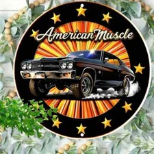 GAS Oil Rustic Sign Rustic Metal  RETRO Garage Man Cave AMERICAN MUSCLE CARS