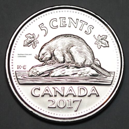 Canada 2017 5 cents classique UNC cinq cents nickel canadien - Photo 1/2