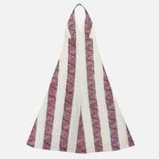 Vintage 70s Boho Hippie Prairie Calico Floral Print Halter Maxi Slip Dress XS/S