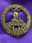 Genuine WW1 Economy SWB South Wales Borderers All Brass Cap Badge w/slider