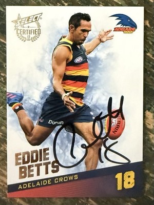 Eddie Betts Signed 2017 AFL Select Certified Adelaide Crows