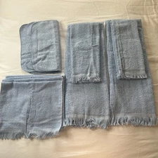 VTG Cannon Fashion Assortment Bath Towels Blue Lot 12 Pzas Made In USA NWOT