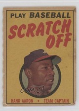 1970 Topps Scratch Off Unscratched Hank Aaron HOF 03xg