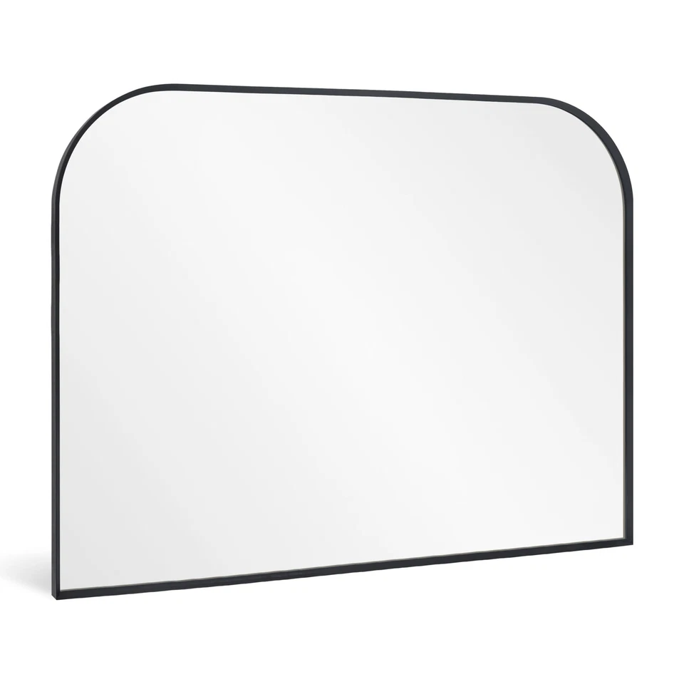 Modern Large Wall Mirror, Modern Mantel Minimalist Home Decor, Brushed Black ... - Image 2 of 4