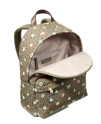 Michael Kors Slater Medium Signature Logo Backpack MK Olive  display picture 2