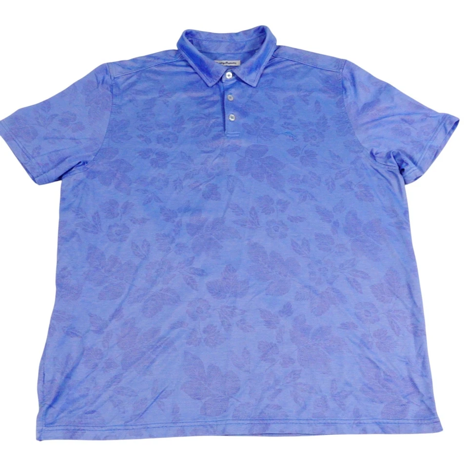 Tommy Bahama Islandzone Para Hombres Tropical Floral Golf Polo Mezcla Pima XXL Foto 2 de 4