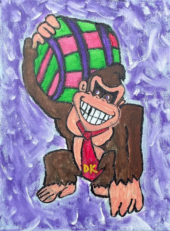 Arte Original "DK" 9x12 Lienzo Expresionismo Diseño Abstracto Arte Hogar Foto 2 de 4