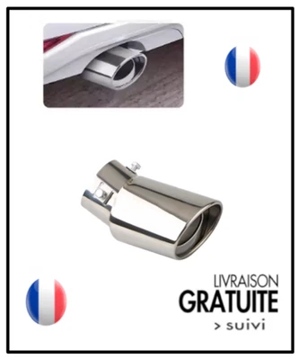 Embout Echappement 6,3 cm POUR AUDI MERCEDES BMW PEUGEOT RENAULT Citroën coudé - Photo 1/4